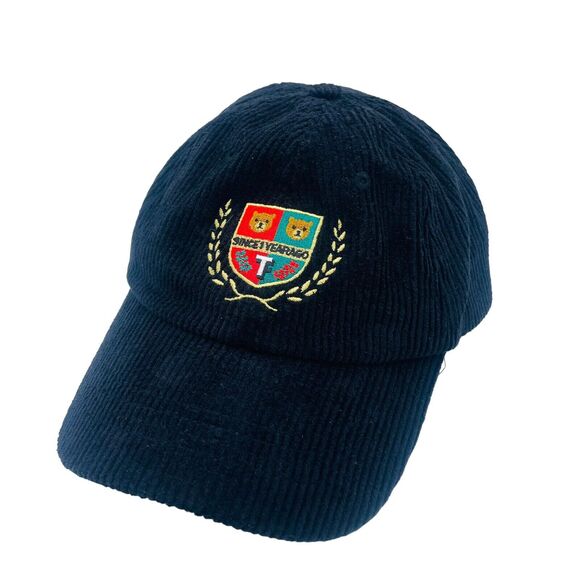 Teddy Fresh Hat Cap Black Corduroy Strapback Adjustable - Picture 2 of 6